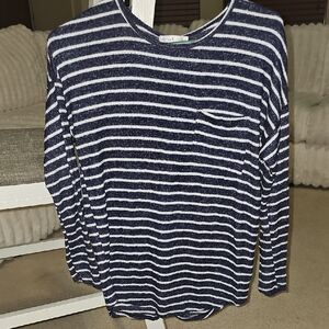 ⚡️Moa Moa Navy and White Striped Top